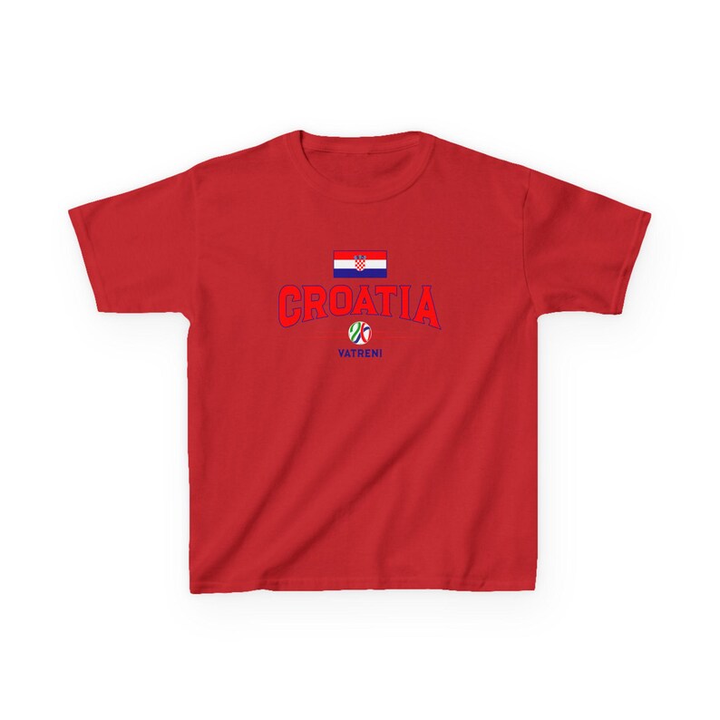 Croatia Flag Soccer Tee | Kids Custom Number Jersey image 12