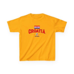 Croatia Flag Soccer Tee | Kids Custom Number Jersey image 4