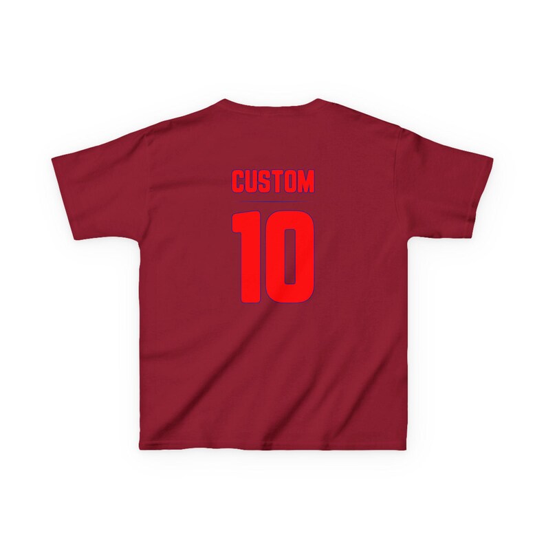 Croatia Flag Soccer Tee | Kids Custom Number Jersey image 15