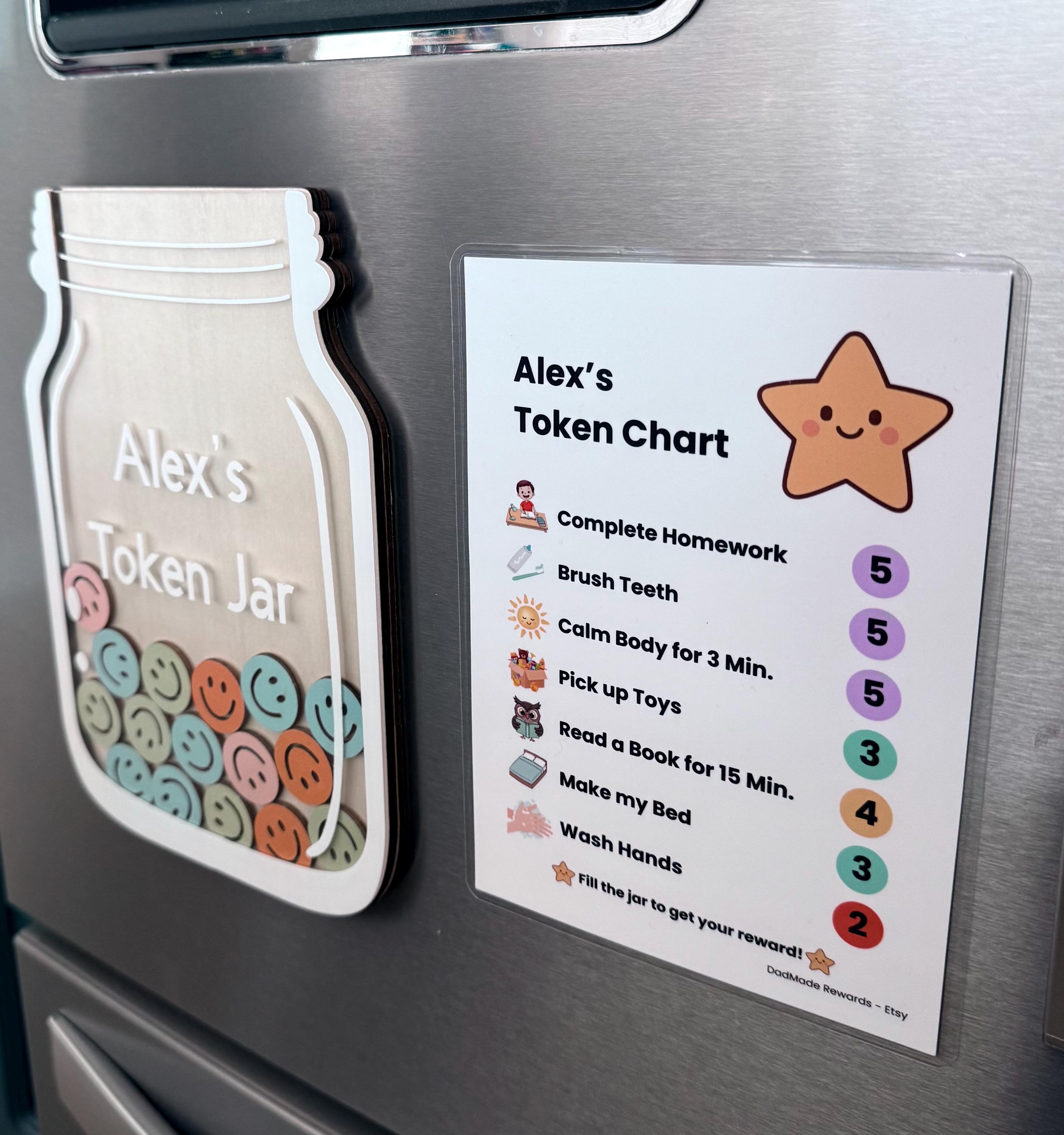 Kids Reward Token Jar | Personalized Chore Chart, Positive ...