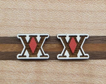 Hunter x Hunter XX Stud Earrings – Anime Fan Gift, Red Diamond Accent