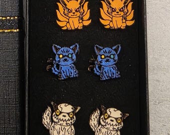 Tailed Beasts Stud Earrings – Naruto Inspired Collection