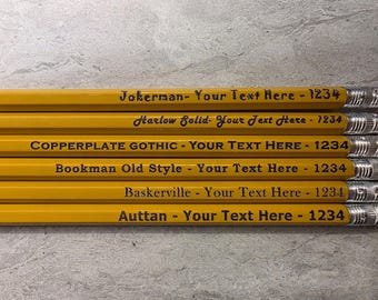 Personalized Ticonderoga Pencils - Pack of 30 Custom Engraved #2 Pencils - Teacher Gifts Wedding Favors
