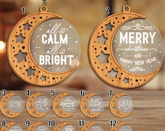 Star & Moon Magic Layered Christmas Ornaments