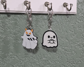 3D Printed Ghost Keychains – Mischievous or Coffee Ghost Bag Charm