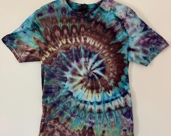 Ice Dye / Tie Dye Spiral Multicolor Herren Medium Tshirt