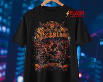 Sabaton T-shirt | Metalmusiktröja | The Last Stand | Det stora kriget | Hjältaralbum | Sabaton Merch | Unisex rockkläder