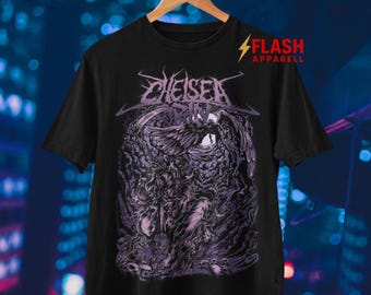 Chelsea Grin T-shirt | Deathcore Band Merch-tröja | Retro Casual Unisex T-shirt