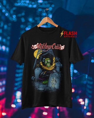 Motley Crue T-Shirt Ufficiale – Vintage Punk Collage – Unisex, Nero, Cotone Morbido, Taglie S-XXL