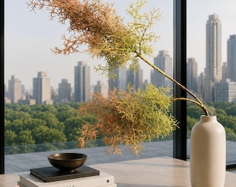 Artificiell dimma tallgren | 104 cm Faux Greenery Stam, Japandi Minimalist Decor