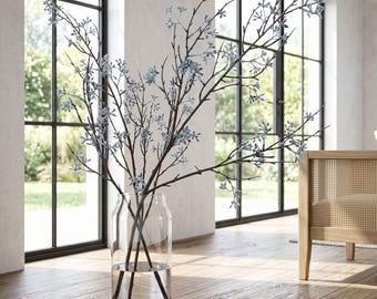 Artificial Eucalyptus Berry Branch, 100cm Faux Floral Stem, Minimalist Vase Filler, Home Decor