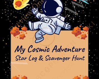 Stargazing Journal, Observation Log, Space Activity Book | Printable & Digital Fillable PDF