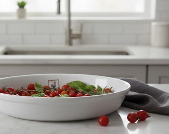 Loudania Portuguese Stoneware Oval Baking Dish | White Oven to Table Casserole | Made in Portugal | 13.5 x 7.5