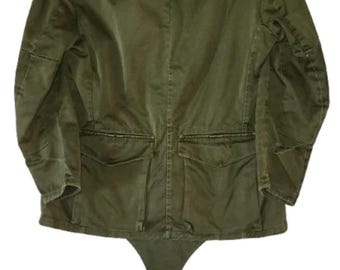 1962 Swedish Army M59 Field Jacket Medium | Olive Green Beavertail