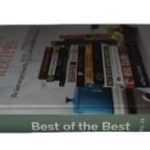 May include: A cookbook titled "Best of the Best" by Food & Wine. The book's cover features a stack of cookbooks and the title "The Last Recipe You'll Ever Need". The spine is green with white text.