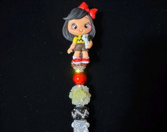 Handmade Snoopy Girl Bling Pen • Refillable Character Pen