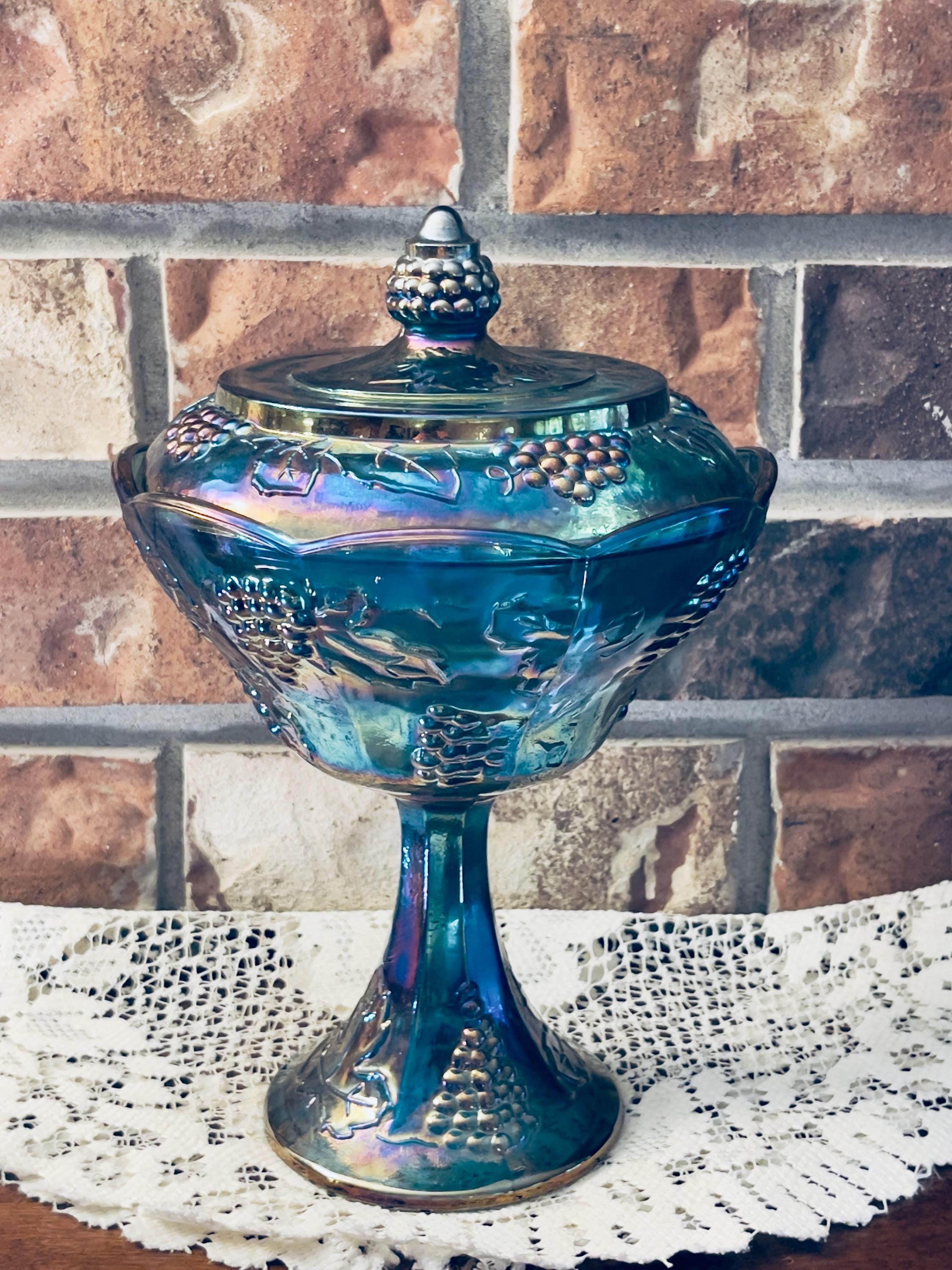 Blue Carnival Glass Indiana - Etsy