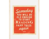 Fairy Tales - Quote by CS Lewis 8x10 Art Print