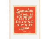 Fiabe - citazione di CS Lewis 8x10 Art Print