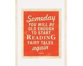 Fairy Tales - Quote by CS Lewis 8x10 Art Print