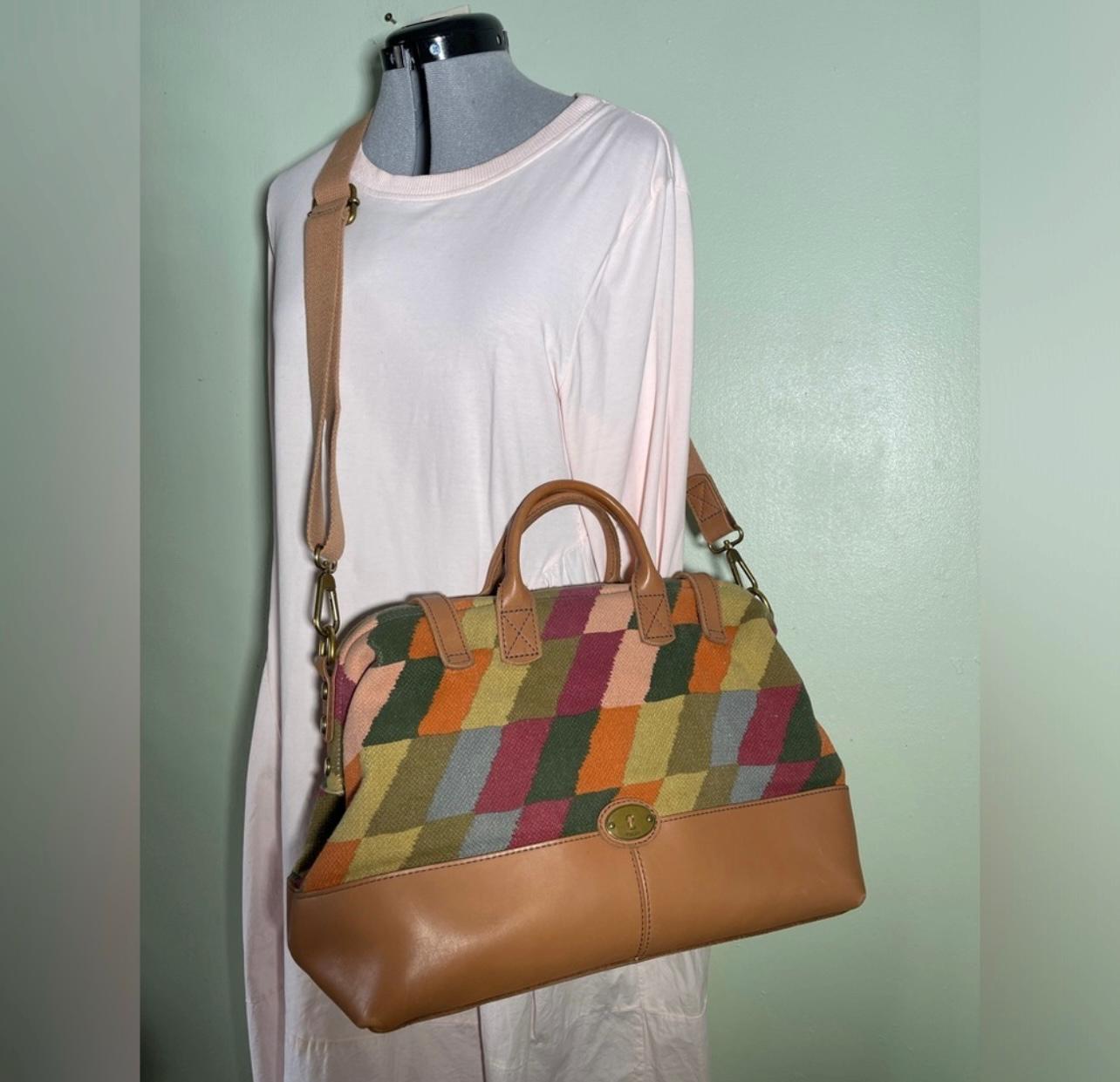 Fossil Patchwork Bag - Etsy Canada