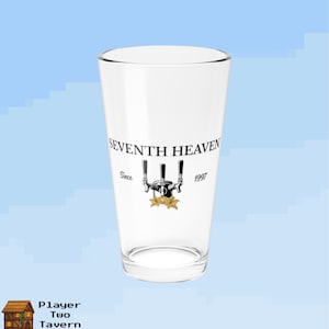 Seventh Heaven Bar Pintglas | Final Fantasy 7-inspirerat dricksglas | Kapacitet 473 ml