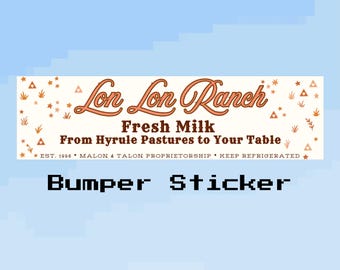 Lon Lon Ranch Bumper Sticker | Zelda Ocarina of Time Inspired Weatherproof Vinyl Car Decal