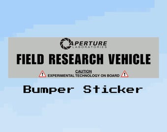 Aperture Laboratories Bumper Sticker | Portal Inspired Weatherproof Vinyl Car Decal