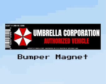 Umbrella Corporation Bumper Magnet | Resident Evil Inspired Weatherproof Car Decor