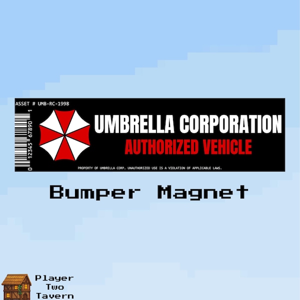 Umbrella Corporation Bumper Magnet | Resident Evil Inspired Weatherproof Car Decor