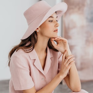 Veste courte romantique en lin Paloma avec liens sur le devant/chemisier en lin boutonné sur le devant/haut au look vintage lin/veste d'été en lin pour les vacances