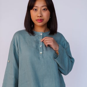 Shirt Helen with long sleeves and buttoned front