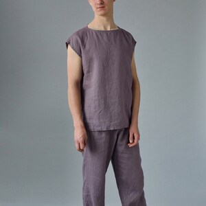 Linen Pajama Set For Men/Summer Sleepwear Set For Men / Flax Men&#39;s Pajama/ Linen Loungewear Men&#39;s/ Cooling linen clothing for summer