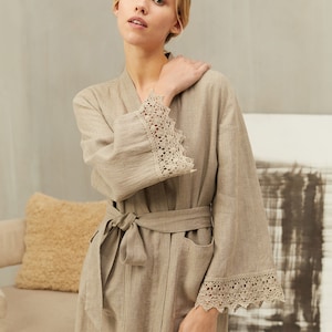 Robe de chambre en lin Etsy France