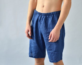 Shorts de nuit en lin pour hommes/Sous-vêtements en lin pour hommes/Shorts en lin pour lui/Bas de pyjama en lin pour hommes/Lingerie durable pour hommes