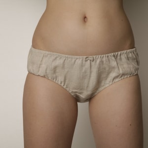 Organic Wine Linen Panties, Linen Knickers for Women, Linen Undies