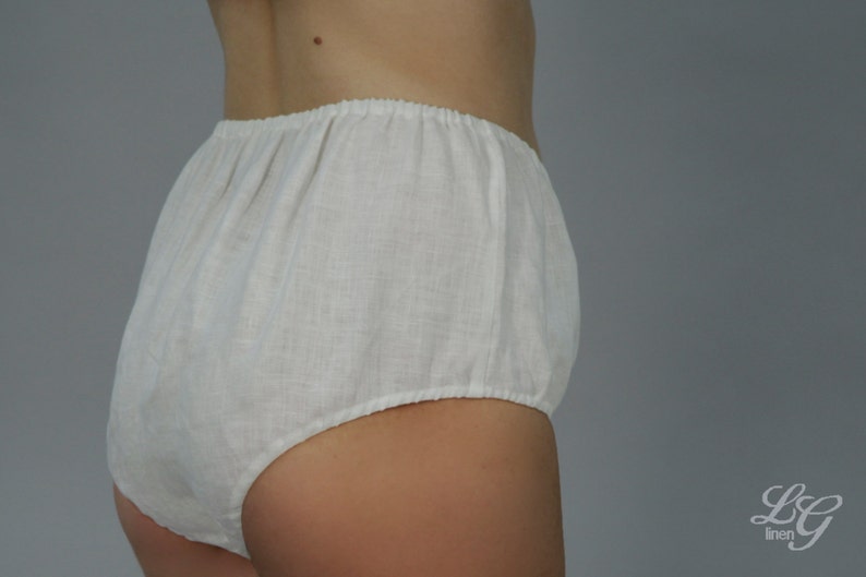 Linen high rise panties/knickers for women vintage style