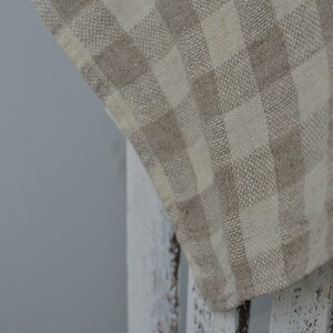 Linen Natural Napkins Checkered in Rough Quality/ Linen Undyed Napkins of Country Style/ Hygge Home Napkins/ Hygge Napkins Flax image 4