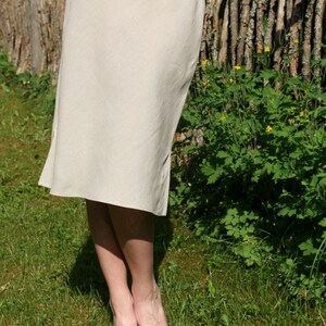 Linen petticoat nice body fit, in natural undyed flax