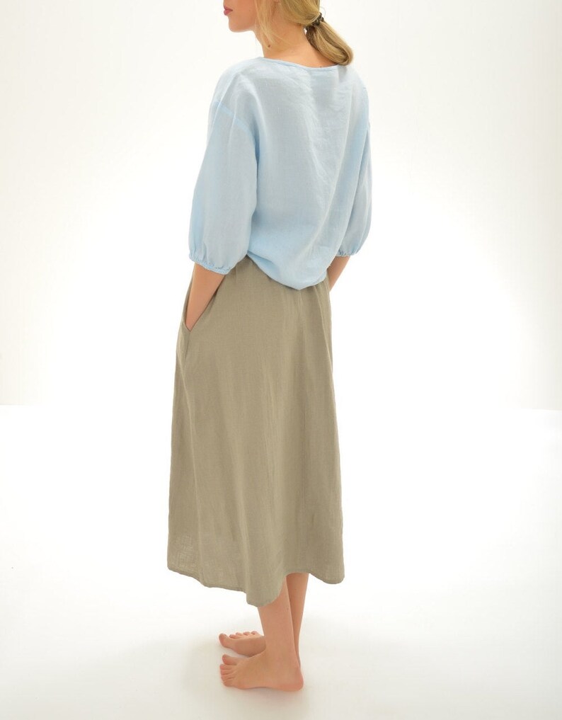 Linen Blouse Oversize Linen Shirt With Wide Sleeves Linen Tank Linen Top Eco Friendly