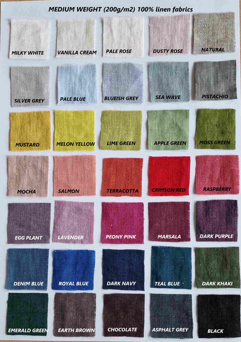 New medium weight linen colors