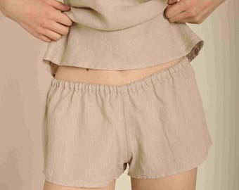 Bio Leinen Boxershorts: Low Rise Lounge Wear