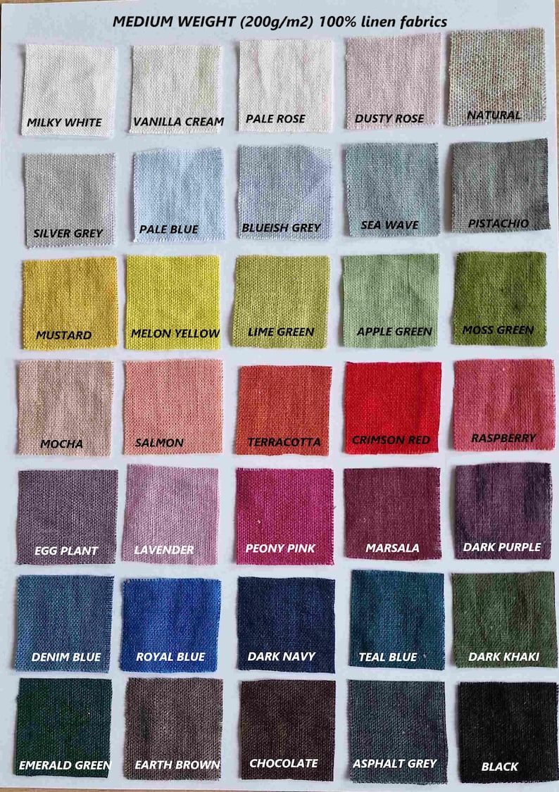 New medium weight linen colors