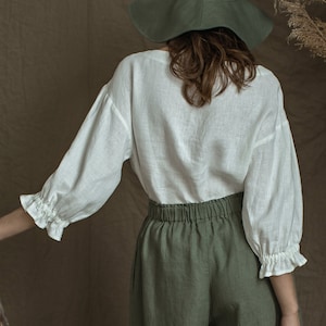 Linen hat romantic for holiday with wide brims