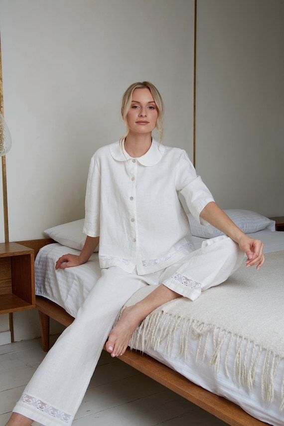 Pyjama femme en lin hotsell