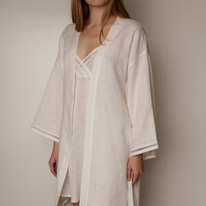 Linen short slip Anele with robe