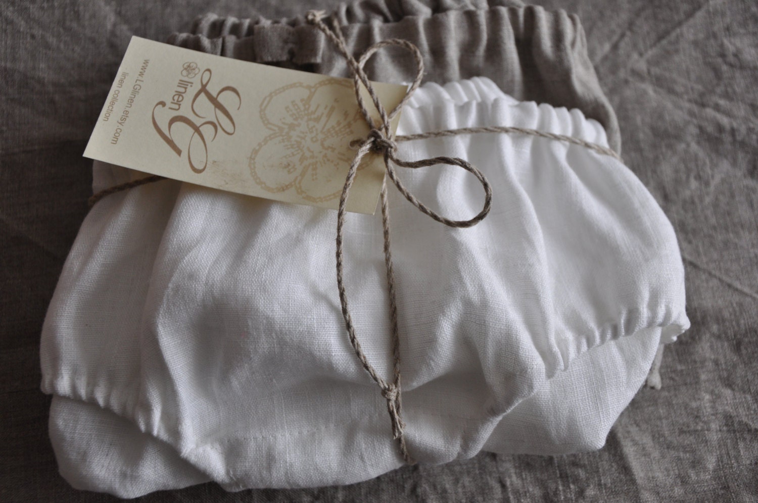 Set of Two Pure Linen Panties/Knickers/ Linen underwear/ Linen Linger…