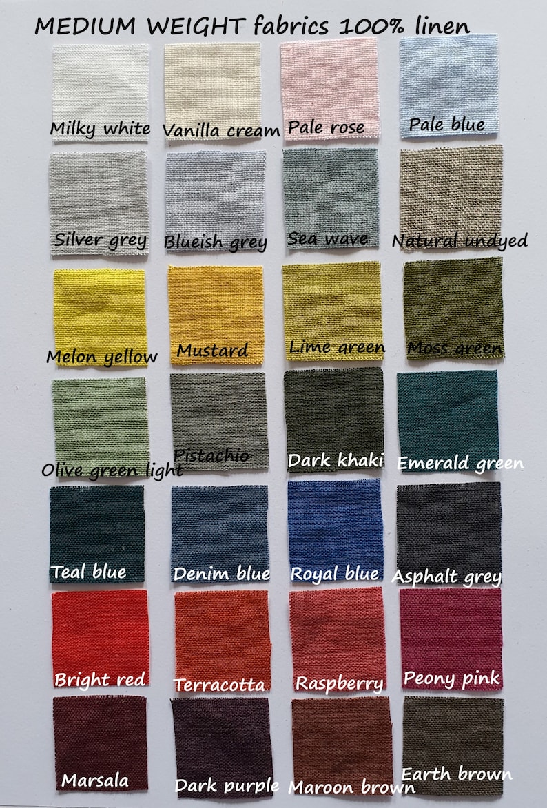 Medium weight linen colors