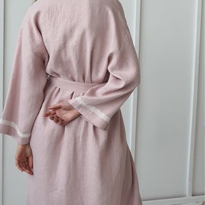 Organic robe in dusty rose