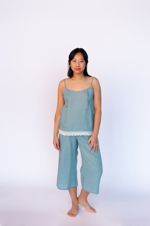 Linen Pajama Set ISABELLA LACE. Best Linen Pajamas Womens. Luxurious Linen Sleepwear. Wedding Conscious Lingerie. Gift for Girlfriend Wife Etsy